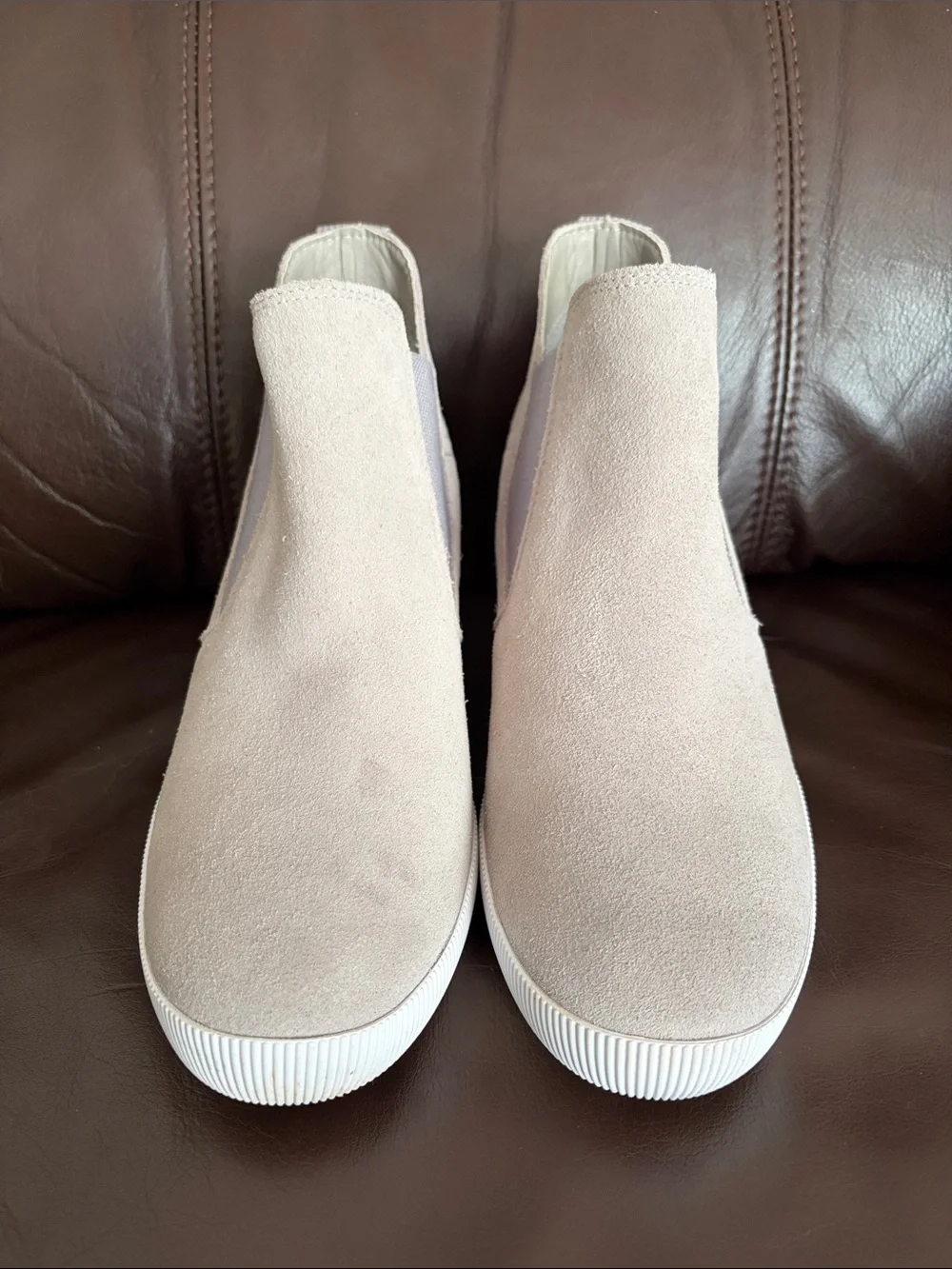 Sorel Women's Out N About slip on wedge size 8.5 chrome gray suede waterproof